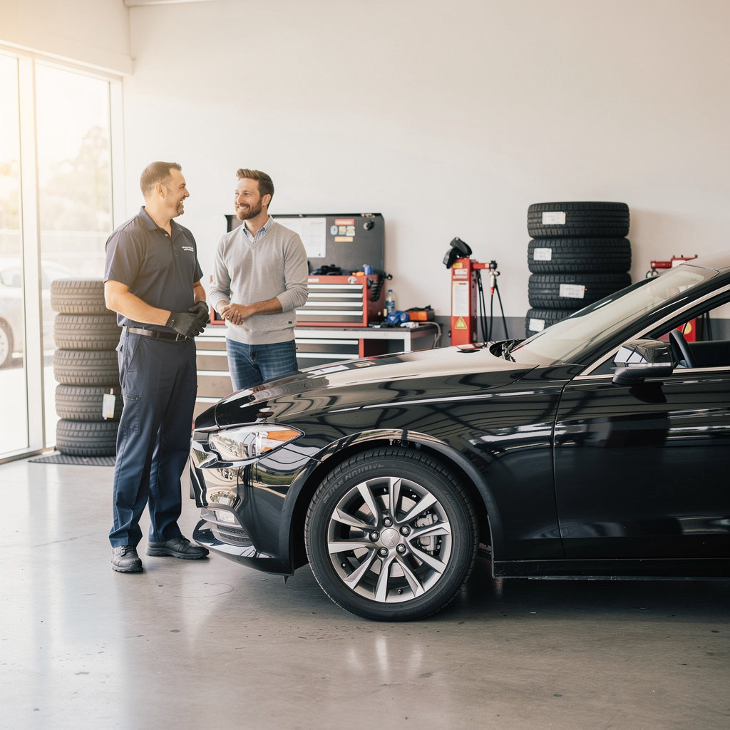 SANTA BARBARA TIRE & SERVICE CENTER II showcasing premium tire selection and Buy 3 Get 1 Free promotion