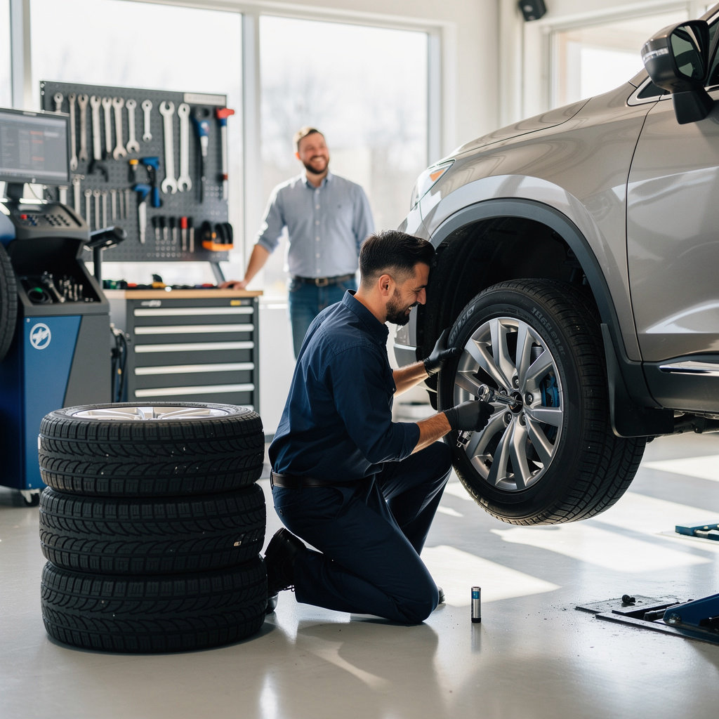SANTA BARBARA TIRE & SERVICE CENTER II expert technician installing quality tires for reliable automotive service in Santa Barbara