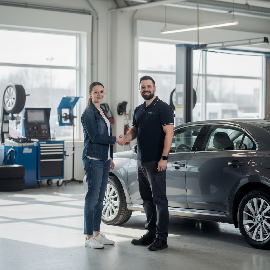 SANTA BARBARA TIRE & SERVICE CENTER II team providing expert tire and automotive services at our Milpas Shopping Center location